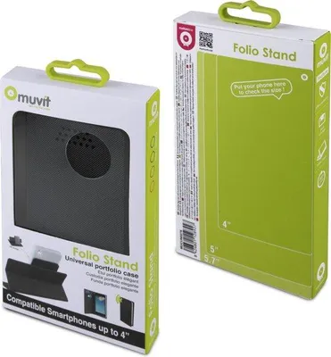 Immagine prodotto di "Muvit Universal Folio Stand - Nero - Da medio a 4"