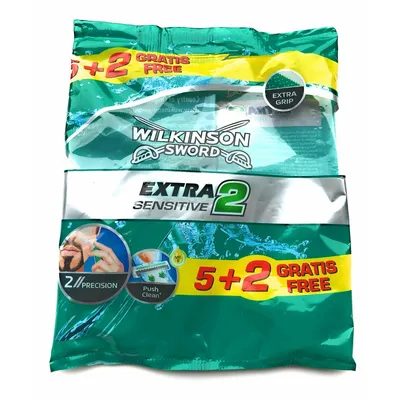 Produktbild von Wilkinson Extra Essential 2 Sensitive Einwegrasierer, 7er Pack