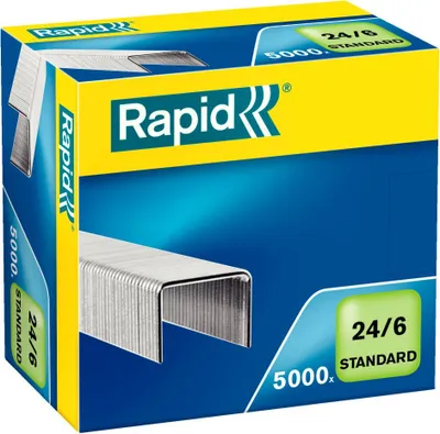 Zdjęcie produktu dla Rapid® 24859800 Zszywki 24/6 Standard, ocynkowane, 5000 sztuk