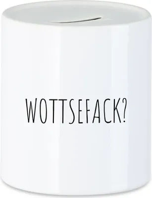 Produktbild von Wottsefack WTF Spardose Geschenk Humor Büro Mitarbeiter Chef Kollegen