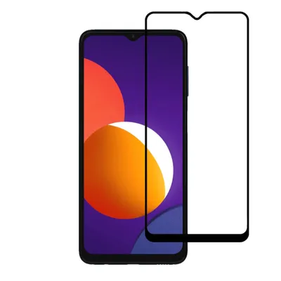 Produktbild von Displayschutzfolie passend für Samsung  Galaxy M12 - Full Cover Tempered Glass mit rundem Rand - Tempered Glass mit  abgerundeten Ecken