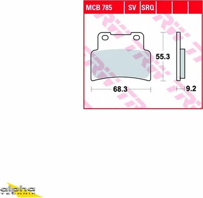Produktbild von TRW Bremsbelagsatz MCB785SV Dorsoduro 900 KB YZF-R125 RE29
