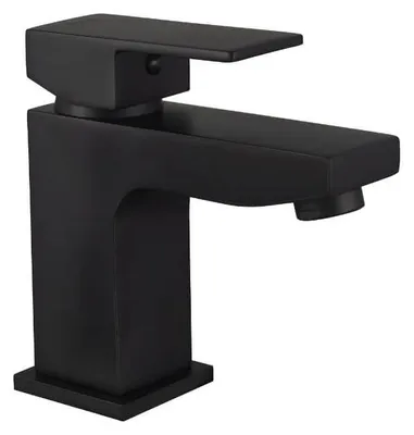 Produktbild von HOME DELUXE - Design Standarmatur - AQUATIC Schwarz - Höhe: 112 cm, inkl. Handbrause I freistehende Armatur Wannenbrause Wanneneinlass