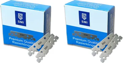 Produktbild von SMI Professional Rasierklingen für auswechselbar für Rasiermesser 200 pcs, 2-tlg., halbe Klinge