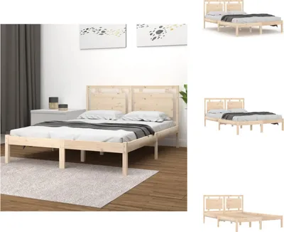 Produktbild von vidaXL Massivholzbett 120x190 cm -  Betten & Bettgestelle