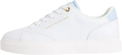 Zdjęcie produktu dla Tommy Hilfiger 8721289540309, Damski, Dorosły, Modne trampki, Biały, Niebieski, White/Breezy Blue, Sznurowane zamknięcie