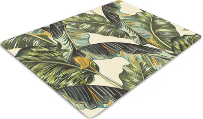Produktbild von Stuhlunterlage Bürostuhlunterlage 120 cm x 90 cm Bodenmatte Bürostuhlunterlage - Tropische Blätter