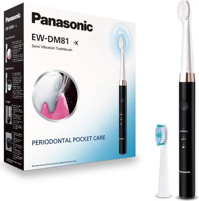 Zdjęcie produktu dla Panasonic | Electric Toothbrush | EW-DM81-K503 | Rechargeable | For adults | Number of brush heads included 2 | Number of teeth brushing modes 2 | Sonic technology | White/Black