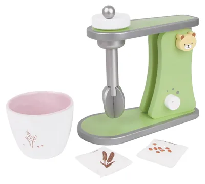 Produktbild von Classic World Holzspielzeug Mixer - Küchenzubehör grün 4-teilig