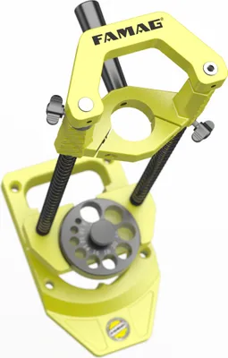 Produktbild von FAMAG Bohrständer starr für Schlangenbohrer 320mm|Handgriff,2 stufenlos einstellbare Tiefenanschläge,2 Edelstahl Spiralfedern zum Rückhub der Maschine, verstellbarem Bohrbuchsenteller