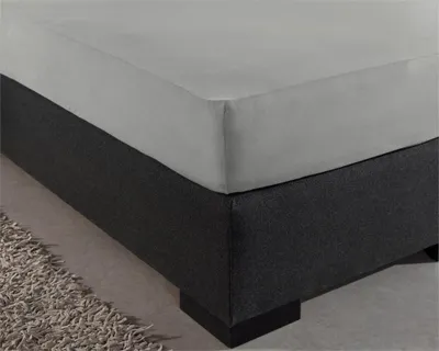 Immagine prodotto di Lenzuolo di cotone 100%, colore grigio, 180 x 200 cm