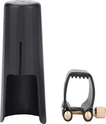 Imagen del producto de Accesorios de alta calidad para boquilla de saxofón, con tapa negra, ligeros, ideales para estudiantes y profesionales