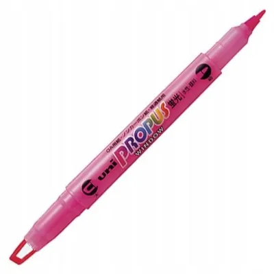 Image de Surligneur Rose UNI PUS-102T Double-face