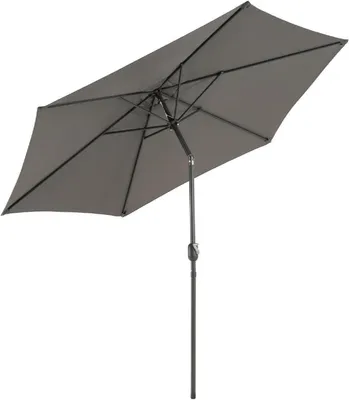 Produktbild von VCM Sonnenschirm Ø 2,9m | Schirm mit Kurbel | neigbar wasserabweisend | UV-Schutz 50 + | Anthrazit
