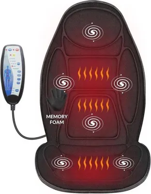Productafbeelding van Famanu massagekussen met traagschuim en warmtefunctie - voor rug en nek