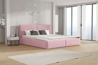 Produktbild von Polsterbett Doppelbett BERGEN 180x200cm Stoff Magic Velvet Rosa