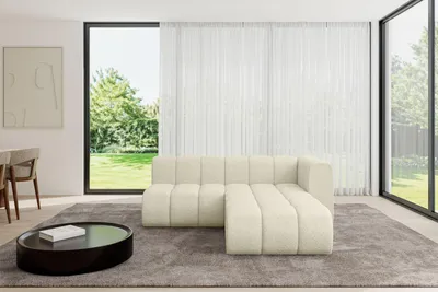Produktbild von ALTDECOR Modulares Sofa Ecksofa in L-Form - Darnel-L1 - 205x177x70 cm Beige - Corner modular Sofa Eckcouch Couch Wohnlandschaft Cauchsofa Bodensofa Polstersofa