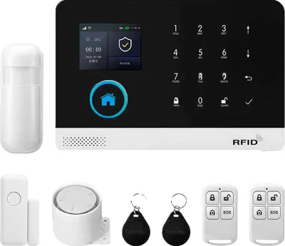 Immagine prodotto di Sistema di allarme di sicurezza domestico, controllo WiFi, compatibile con assistente vocale, A, spina UE-c