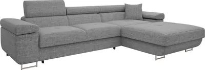 Produktbild von MIRJAN24 Ecksofa Torezio Mini, Stilvoll Eckcouch mit Bettkasten und Schlaffunktion, Einstellbare Kopfstützen, 280x170x70-90 cm (Farbe: Lux 05, Seite: Rechts)