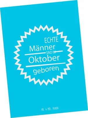 Produktbild von Mr. & Mrs. Panda Postkarte Oktober - Geschenk, Grußkarte, Ansichtskarten, Ansichtskarte, Fotokarte, Postkarten