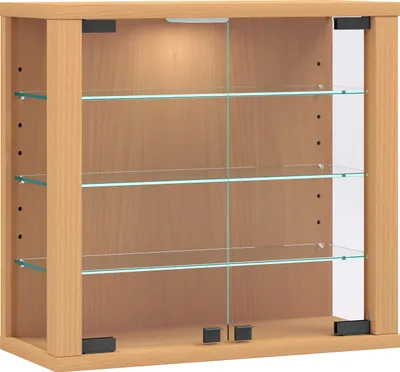 Produktbild von VitrosaS Vitrinenschrank wandhängend 2 Türen buche.