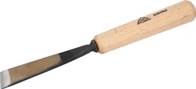 Produktbild von STUBAI Stemmeisen Stechbeitel Serie 52 - Form 2 | Gerades Balleisen, schräg - 25 mm, mit Holzgriff, für glatte Flächen, zum Vorstechen, Kerb- und Reliefschnitzarbeiten, zur Bearbeitung von Holz