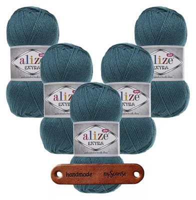 Produktbild von 5 x ALIZE Extra 212 Petrol mit Label
