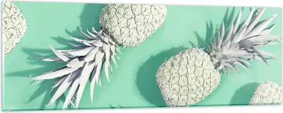 Produktbild von Bilder auf glas - Ananas Obst Saft - 90x30cm - Glasbilder - Wandbilder - Kunstdruck - zum Aufhängen bereit - Wanddekoration aus Glas - Glas Bilder - Wandbild auf Glas - Einteilig - GAB90x30-4040