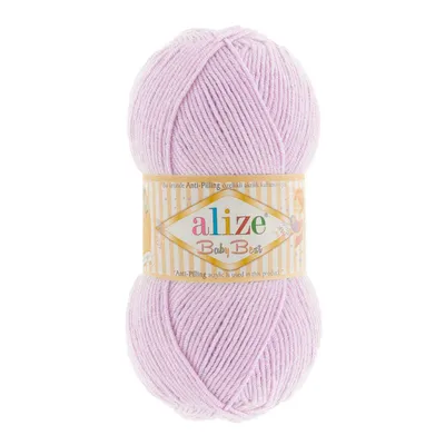 100g Strickgarn ALIZE Baby Best 27 hellflieder uni Babywolle