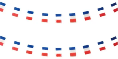 Flaggen-Girlande Frankreich 11,4 m, 40 Stück, 14x21 cm