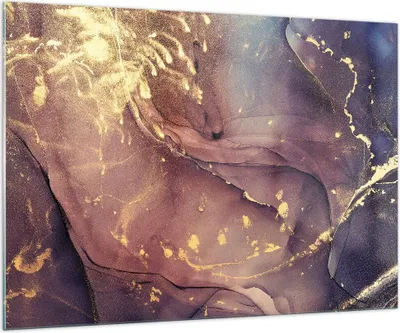 Produktbild von Bilder auf glas - Einteilig - Stein Gold Marmor - 100x70cm - Glasbilder - Wandbilder - Bilder - zum Aufhängen bereit - Wanddekoration aus Glas - Glas Bilder - Wandbild auf Glas - GAA100x70-4714