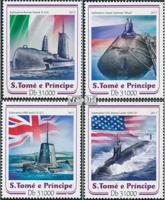 Produktbild von Briefmarken Sao Tome e Principe 2017 Mi 7143-7146 (kompl. Ausgabe) postfrisch U-Boote