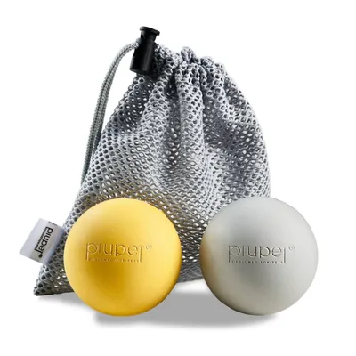 Produktbild von PiuPet® Hundebälle I 6,5cm Durchmesser I Inkl. Beutel zum Verstauen I 2er Ball-Set I Hundespielzeug Ball I Hundeball bissfest I Hundespielbälle
