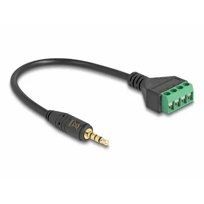 Produktbild von Delock Kabel Klinkenstecker 3,5 mm 4 Pin zu Terminalblock Adapter 20 cm