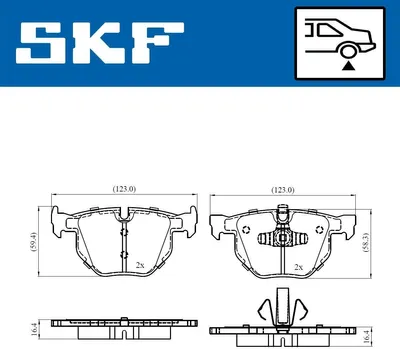 Image de SKF Jeu de plaquettes de frein à disque arrière VKBP 90372