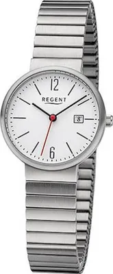 Produktbild von Regent Armbanduhr Damen Edelstahl Analog Uhr silber Metallarmband URF1356
