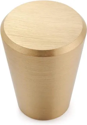 Image de Lot de 10 boutons de meuble en laiton massif, boutons décoratifs pour meubles, poignées de meuble dorées en forme de cône, 20 mm