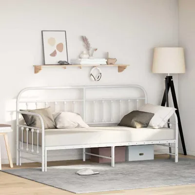 Produktbild von Maison Exclusive - Tagesbettrahmen Weiß 75 x 190 cm Pulverbeschichteter Stahl