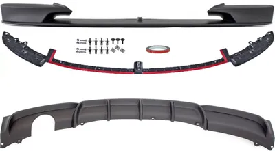 Produktbild von Sport-Performance Frontspoiler +Diffusor Schwarz passt für BMW 3er F30 F31 M-Paket