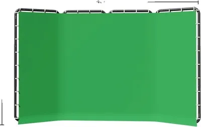 Immagine prodotto di Supporto per sfondi fotografici, regolabile in altezza, sfondi in tela verde, 240x400cm Verde
