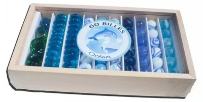 Image de Coffret en bois de 60 billes océan - kim play - jeu de recreation, adresse
