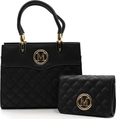 Produktbild von Damenhandtasche mit zusätzlicher Clutches verschiedene Farben 90060 - Schwarz Farbe: Schwarz