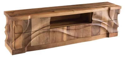 Image de Elégant meuble console en bois brun au design intemporel