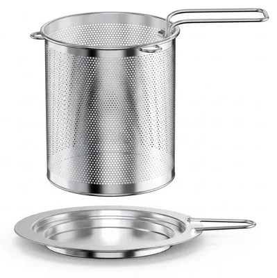Image de Faitout multifonction avec couvercle et passoire 4,9L Gris Tous feux dont induction Swiss Haus SH-BPP22S