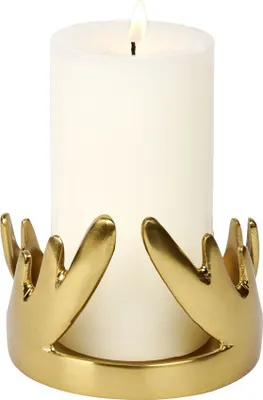 Produktbild von Lambert Capreo Kerzenhalter, matt gold, H 9 D 12,5 cm 46205