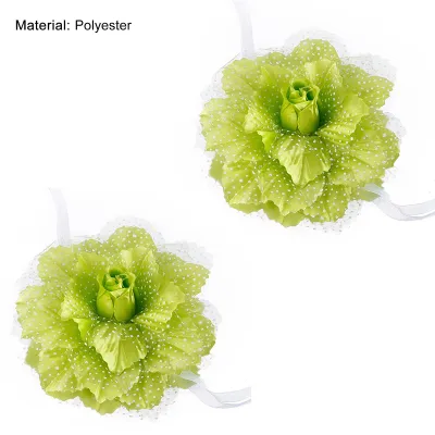 Produktbild von 1 Paar Vorhang Tieback Schöne Blumenfenster Vorhang Tiebackhalter Drapy Panel Sheer Gurt Home Dekoration Zubehör für Wohnzimmer-Grün