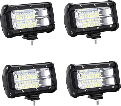 Image de LARS360 : 4 projecteurs de travail LED de 72W, projecteurs additionnels, 5400 lm, 6000K, IP67, 10-30V, projecteurs tout-terrain pour SUV, UTV, ATV, tracteurs, camions
