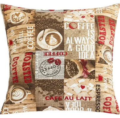 Obrázok produktu pre Vankúš EMA – 45 x 45 cm – hnedý, červený