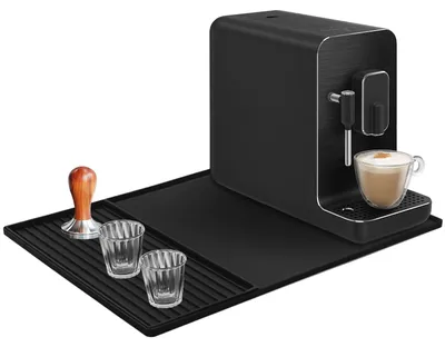 Produktbild von 2-in-1-Abtropfmatte, 40 x 60 cm Hauptmatte + 19 x 40 cm Abtropfmatte, Silikonmatte für Kaffeemaschinen, Silikonmatte für Kaffeemaschinen auf Küchenarbeitsplatten, Spülbecken und Kaffeetheken