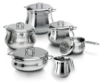 11-tlg. Kochtopf-Set Edelstahl 18/10, Induktion, spülmaschinengeeignet